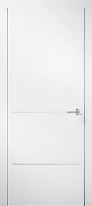 Porta interna design moderno minimale bianca con inserti. | PuntoZero