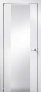 Porta interna design moderno minimale bianca con vetro. | PuntoZero